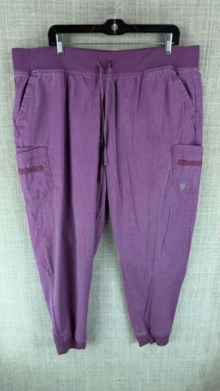 Butter-soft Pants Womens 2X Purple Jogger Elastic Waist Pockets Drawstring